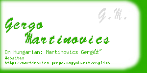 gergo martinovics business card